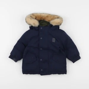 Vertbaudet - manteau réversible bleu - 12 mois