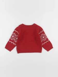 Vertbaudet - pull rouge - 24 mois