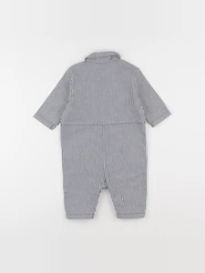 Petit Bateau - combinaison bleu, blanc - 6 mois