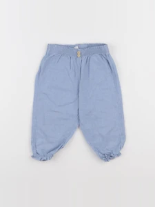 H&M - pantalon bleu - 9/12 mois