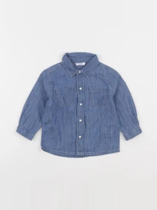Boutchou - chemise bleu - 12 mois