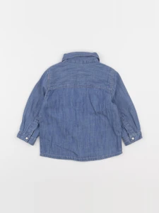 Boutchou - chemise bleu - 12 mois