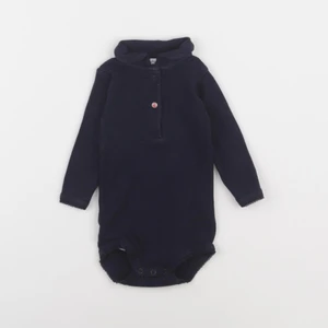 Petit Bateau - body à col bleu - 3 mois