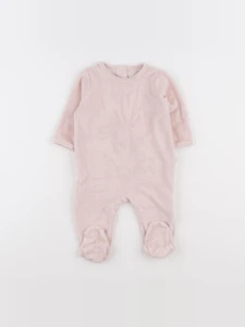 Vertbaudet - pyjama velours rose - 6 mois