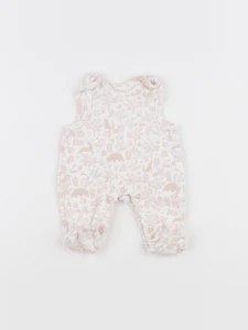 Vertbaudet - pyjama coton blanc, rose - Prématuré