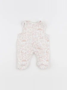 Vertbaudet - pyjama coton blanc, rose - Prématuré
