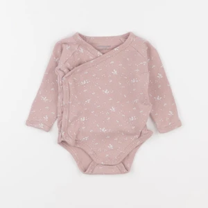 Vertbaudet - body rose, blanc - 6 mois