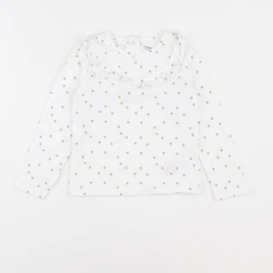 Vertbaudet - tee-shirt blanc, or - 36 mois