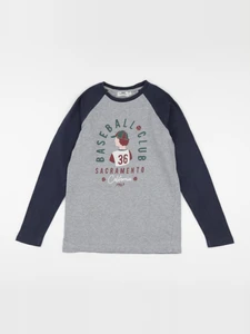 Cyrillus - tee-shirt bleu, gris - 12 ans