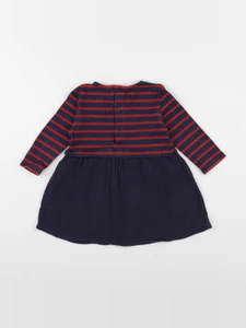 Petit Bateau - robe bleu, rouge - 24 mois
