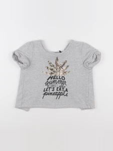 IKKS - sweat court gris - 10 ans