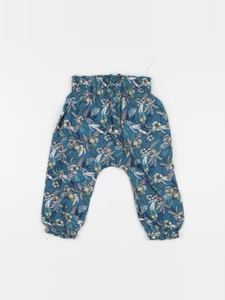 Vertbaudet - pantalon vert, rose - 12 mois