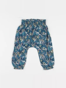 Vertbaudet - pantalon vert, rose - 12 mois