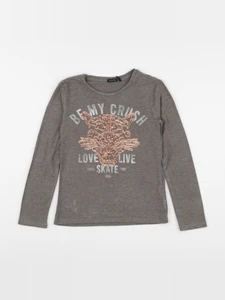 IKKS - tee-shirt gris - 8 ans