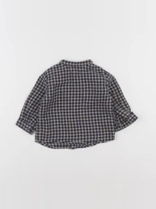 Boutchou - chemise bleu, marron - 6 mois