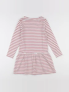 Vertbaudet - robe blanc, rouge - 7 ans