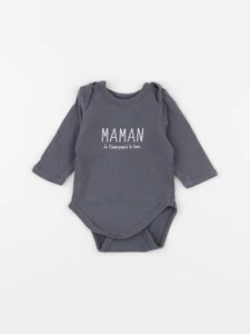 Vertbaudet - body gris - 1 mois