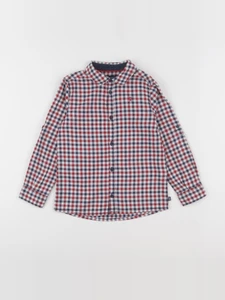 Okaidi - chemise bleu, rouge - 5 ans