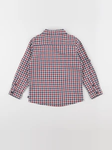 Okaidi - chemise bleu, rouge - 5 ans