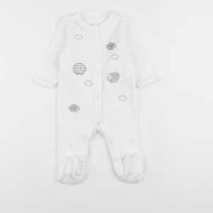 Vertbaudet - pyjama velours blanc - 3 mois