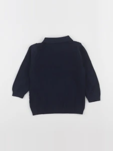 H&M - pull bleu - 6/9 mois