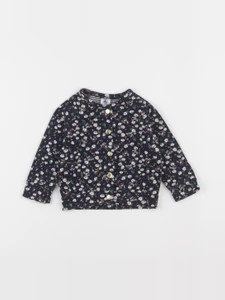 Petit Bateau - sweat bleu - 12 mois