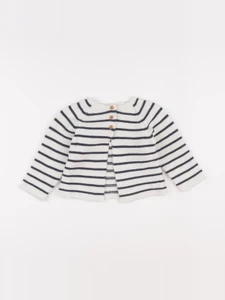 Boutchou - gilet beige, gris - 12 mois