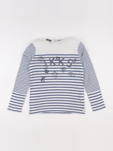 IKKS - tee-shirt bleu, blanc - 10 ans