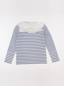 IKKS - tee-shirt bleu, blanc - 10 ans