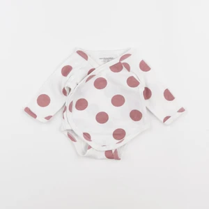 Vertbaudet - body blanc, rose - 1 mois