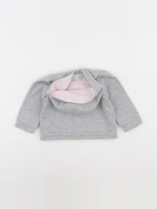 Vertbaudet - sweat gris, argent - 9 mois