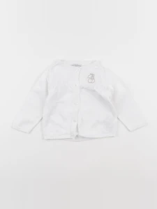Vertbaudet - gilet blanc - 6 mois