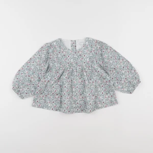 Vertbaudet - blouse vert, blanc - 18 mois