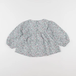 Vertbaudet - blouse vert, blanc - 18 mois