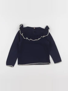 H&M - pull bleu, or - 12/18 mois