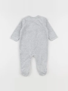 Vertbaudet - pyjama velours gris - 6 mois
