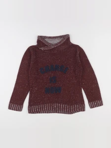 Vertbaudet - pull rouge - 8 ans