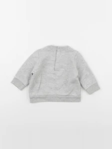 Petit Bateau - sweat gris - 6 mois