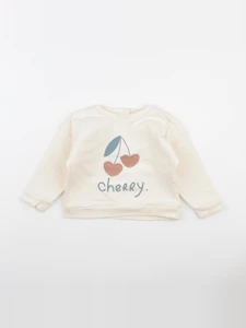 Vertbaudet - sweat beige - 24 mois