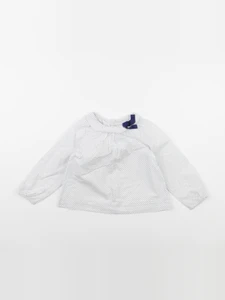Jacadi - blouse blanc, bleu - 36 mois