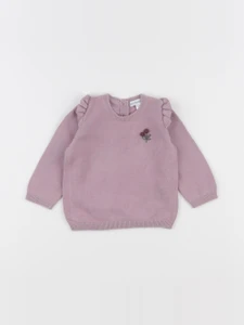 Vertbaudet - pull violet - 6 mois