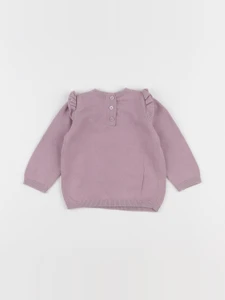Vertbaudet - pull violet - 6 mois