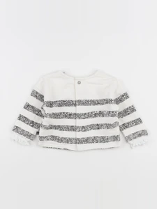 IKKS - sweat blanc, gris - 6 mois