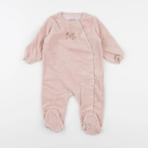 Vertbaudet - pyjama velours rose - 9 mois