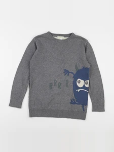 Vertbaudet - pull gris - 8 ans