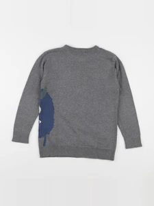 Vertbaudet - pull gris - 8 ans