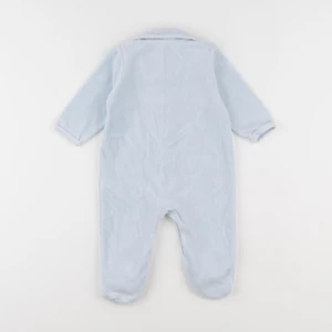 Vertbaudet - pyjama velours bleu - 9 mois
