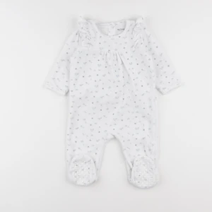Vertbaudet - pyjama velours blanc, bleu - 9 mois