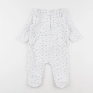 Vertbaudet - pyjama velours blanc, bleu - 9 mois