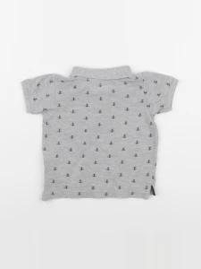 H&M - polo gris - 6/9 mois